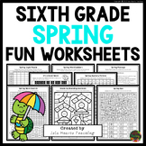 6th Grade Spring Packet Fun Fast Early Finishers Puzzles W