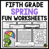 5th Grade Spring Packet Fun Fast Early Finishers Puzzles W