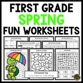 1st Grade Spring Break Fun Packet Early Finishers Puzzles 