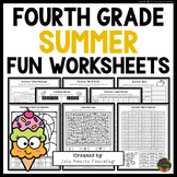 4th Grade Summer Break Fun Packet Early Finishers Puzzles 