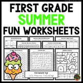 1st Grade Summer Break Fun Packet Early Finishers Puzzles 