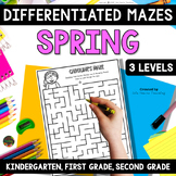 Spring Mazes - Kindergarten 1st 2nd Grade Fun Maze Packet 