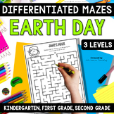 Earth Day Mazes - Kindergarten 1st 2nd Grade Fun Maze Prin