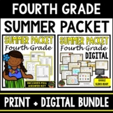 4th Grade Summer Break Homework Packet Review Practice Pag