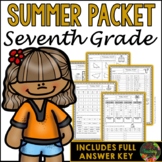 Seventh Grade Summer Packet (Summer Break Review, Homework