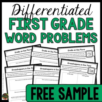 Preview of First Grade Addition and Subtraction Word Problems (Free Sample)