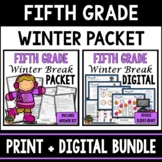 Fifth Grade Winter Break Homework Packet - Print & Digital