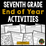 7th Grade End of Year Activities (Last Week of School Fun 