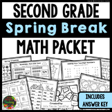 Second Grade Spring Break Math Packet | Homeschool Workshe