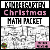 Kindergarten Christmas Break Math Packet | Homeschool Work