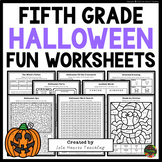 5th Grade Halloween Packet Fun Early Finishers Puzzles Wor