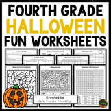 4th Grade Halloween Packet Fun Early Finishers Puzzles Wor