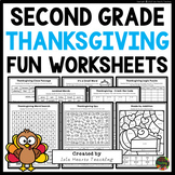 2nd Grade Thanksgiving Packet Fun Early Finishers Puzzles 