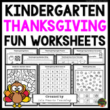 Kindergarten Thanksgiving Packet Fun Early Finishers Puzzl