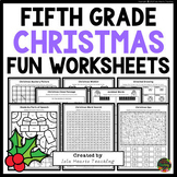 5th Grade Christmas Packet Fun Early Finishers Puzzles Wor