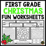 1st Grade Christmas Packet Fun Early Finishers Puzzles Wor