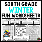 6th Grade Winter Packet Fun Early Fast Finishers Puzzles W