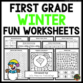 1st Grade Winter Fun Packet Early Fast Finishers Holiday W