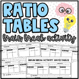 Brain Breaks Activity: Ratio Tables | Partner Activity or 
