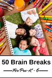 Brain Breaks | Brain Break Cards | Movement Activities