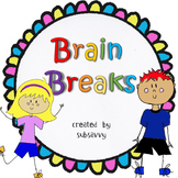 Brain Breaks Teasers Movement 2nd Grade 3rd Grade 4th Grad