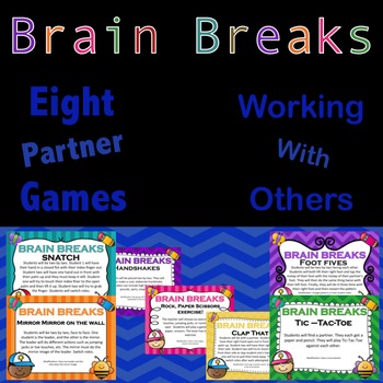 Preview of Brain Break: Daily Physical Activity - Partner games - Classroom Community-Free