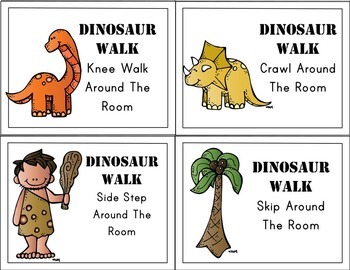 Brain Breaks - Dinosaur Themed by Pink Oatmeal -Movement for the Classroom