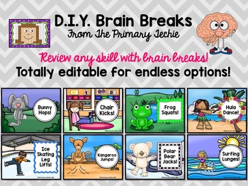 Preview of Brain Breaks - EDITABLE