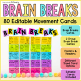 Brain Breaks & Movement Activity Cards - Group Games, Exer