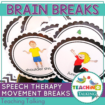 Preview of Brain Breaks Printable Cards | Movement Cards |  Small Group or Class