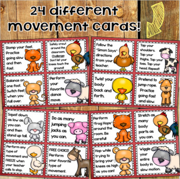 Animal and Action Brain Break Movement Cards by The Brown Bear Book Club