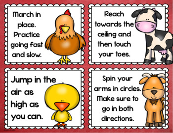 Animal and Action Brain Break Movement Cards by The Brown Bear Book Club