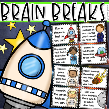 Preview of Brain Breaks Movement Cards Outer Space Theme
