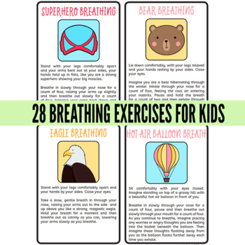 28 Mindful Breathing Exercises for Kids for SE Learning by Childhood 101