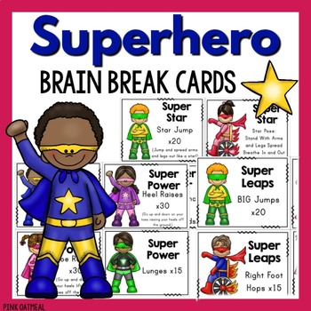 Preview of Brain Breaks - Superhero Theme