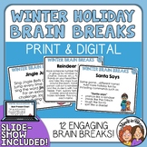 Brain Breaks for Winter Holidays FREEBIE - 12 Fun Activity