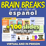 Brain Breaks for Spanish Class - More than 100 Slides - Re