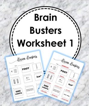 Preview of Brain Busters/Rebus Puzzles Worksheet (With Answers)