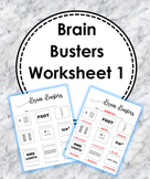 Brain Busters/Rebus Puzzles Worksheet (With Answers)