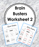 Brain Breaks/Rebus Puzzle 2 Worksheet (With Answers)