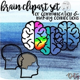 Brain Clipart Set for Communication & Making Connections