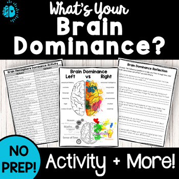 Preview of Brain Dominance Activity | Get to Know You Quiz Test | Back to School