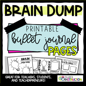 Preview of Brain Dump: Printable bullet journal pages