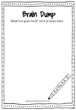 Preview of Brain Dump Worksheets