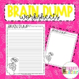 Brain Dump Worksheets: Inquiry and Study Skills Practice