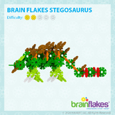 Brain Flakes® Printable Step-By-Step Stegosaurus Instructions