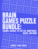 Brain Games Puzzle Bundle: Sudoku, Kakuro, Tic Tac Toe, Mi