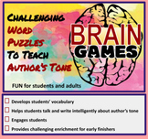 Brain Games: Challenging Vocabulary Puzzle Activities to T
