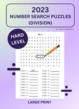 Preview of Brain Games, Number Search Puzzles by Division (CCSS 4.NBT.B.6, CCSS 6.NS.B.2)