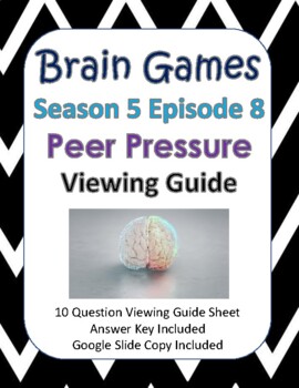 Preview of Brain Games Season 5, Episode 8 - Peer Pressure Guide - Google Slide Copy too